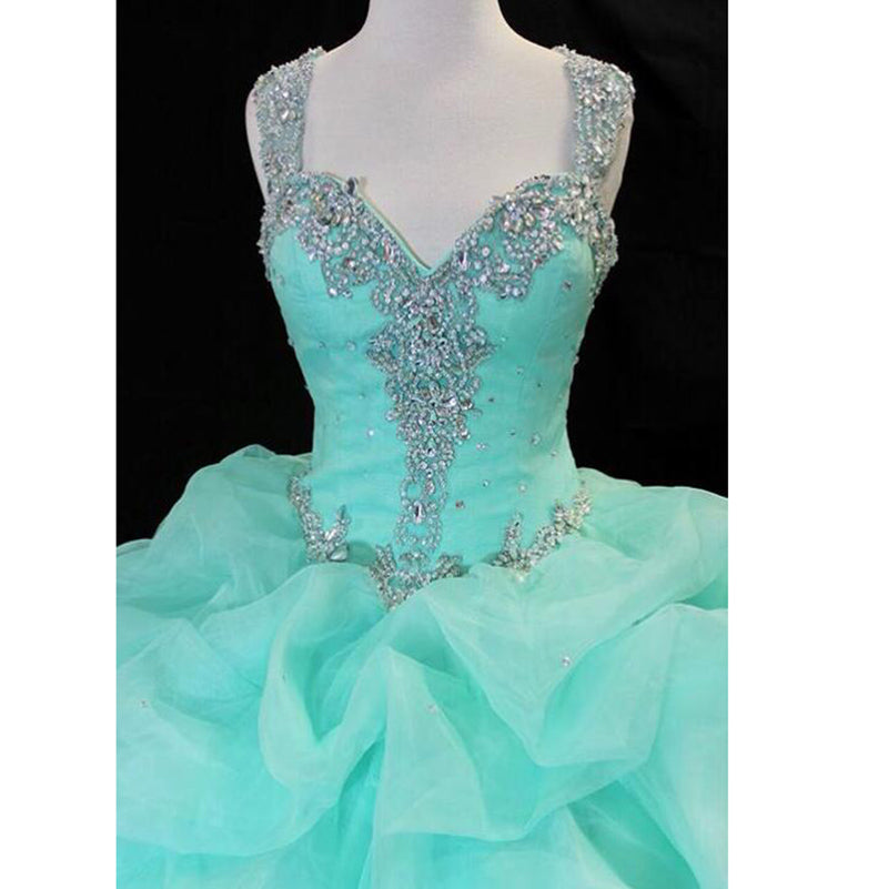 LP6956 Ball Gown Quinceanera Dress with Straps Beading Sweet 16 Dress for Girls party