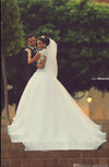 WD3391 Cap Sleeves Sexy Princess Pearl Lace wedding Dress A Line Custom Made High Quality
