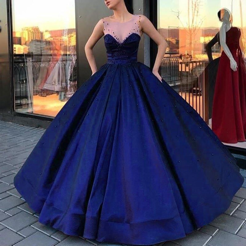 Cinderella Divine C24 Smoky Blue Mermaid Dress|Open Back|Sequin –  MarlasFashions.com