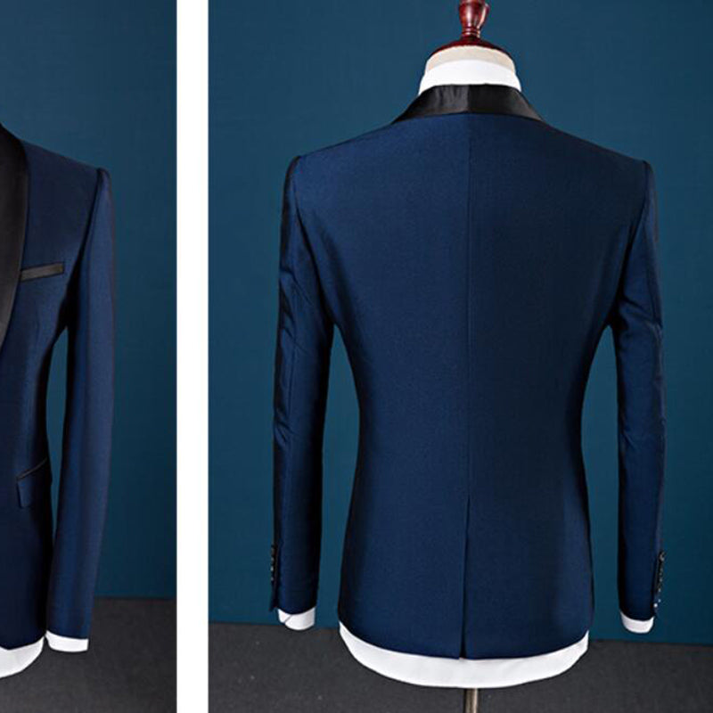2022 Men Suits Groom Wedding Dress Tuxedos Tuxedo Slim Fit 3 Pieces(Jacket+Vest+Pant)
