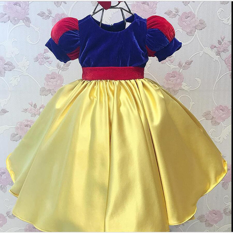 Snow White Colorful Baby Girl Dress Little Child Flower Girl Dress Ball Gown