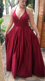 Royal Blue  Prom Dress with Spaghetti Straps Sexy V Neck Vestido De Festa Longo Formal Gown for Dance