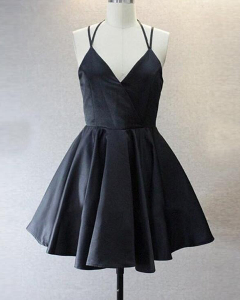 Sexy Girls Short Black Homecoming Cocktail Dress SP900