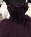 Purple Ball Gown Beading Wedding Dresses Debutante Gown PL810