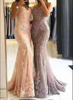 Fashion Spaghetti Straps Mermaid Lace burgundy Lace Prom Dresses Long 2022 LP368