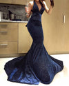 Glitter Sexy Mermaid Evening Prom Dress  Green/Blue PL6988