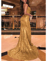 Sexy Mermaid Bling Bling Sequins Evening  Dresses Long with Split burgundy/Gold/Blue PL33650