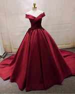 Gorgeous Emerald Green /Wine red Ball Gown Women Formal Wedding Party Dresses PL7854