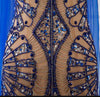 Siaoryne Fabulous Royal Blue Cape Fitted Long Women Evening Gown 2020 with Rhinestone Full Embroidery PL4455