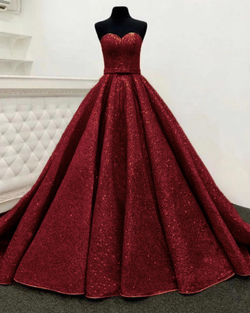 Siaoryne PL512 Princess Sweetheart Gold Ball Gown Glitter Prom Dresses Floor Length Gowns Women Vestideos de festa