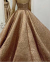 Siaoryne PL512 Princess Sweetheart Gold Ball Gown Glitter Prom Dresses Floor Length Gowns Women Vestideos de festa