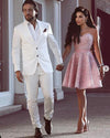 Siaoryne Sweet  Sequins Bling Bling Pink Short Prom Cocktail Dress Mini Skirt SP199