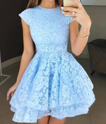 Siaoryne SP5412 Burgundy Lace Short Homecoming Prom Dress for Girls 8th grade Party Gown
