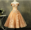Off the Shoulder Lace Pink Short Prom Ball Gown Wedding Party Dress Dresses SP1171