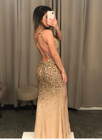 Sparkly mermaid Rhinestones Prom Dresses crystal evening gowns 2020