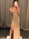 Sparkly mermaid Rhinestones Prom Dresses crystal evening gowns 2020