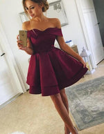 Off the Shoulder Short Semi Formal Graduate Dress for Teens Royal Blue Homecoming Dress SP0814