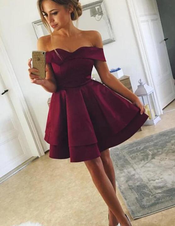 Off the Shoulder Short Semi Formal Graduate Dress for Teens Royal Blue Homecoming Dress SP0814