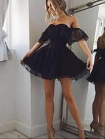 Lovely Baby Blue/Blush Pink off the shoulder Short Lace Homecoming Prom Dresses Girls Short Cocktail Gown SP578
