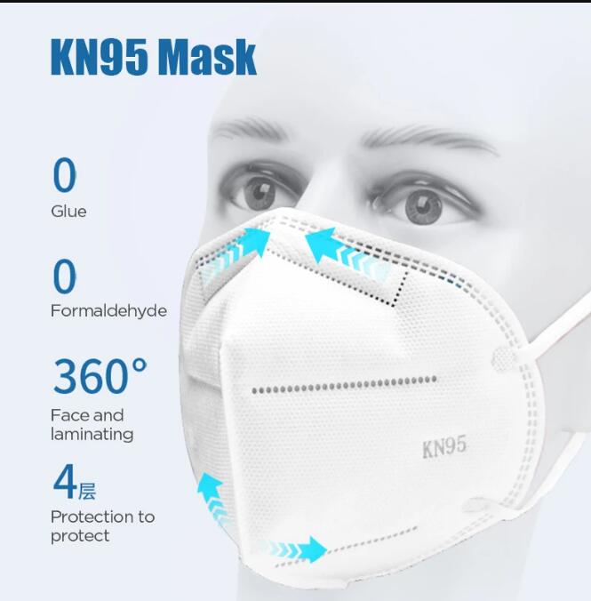 Fast Shipping 10 Pieces Face Mask Kn95 Approved Respirator Anti-fog High anti-haze Pm2.5 Mouth Mask Filter Mask For Adult MS0512