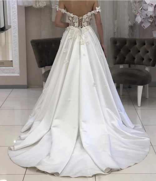 2020 Flowers Appliques Bridal Dress Custom Made Wedding Gown vestidos de noiva WD05241Plus size WD0524