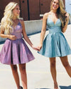 Short A Line Prom Dress Homecoming for Girls with Spaghetti Straps SP01129