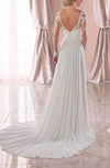 WD05171 Chiffon Long Sleeves Beach Wedding Dress 2020 Women Bridal Lace Gown