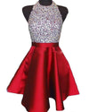 Halter Beading Short Graduation Dress Girls Homecoming Gowns for Teens SP0521