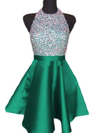 Halter Beading Short Graduation Dress Girls Homecoming Gowns for Teens SP0521