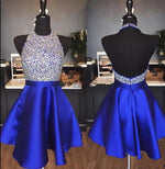 Halter Beading Short Graduation Dress Girls Homecoming Gowns for Teens SP0521