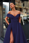 Dark Red A Line Satin High Slit Long Burgundy Prom Dresses Evening Gown With Pocket ,Vestido De Fiesta 2022 LP0620
