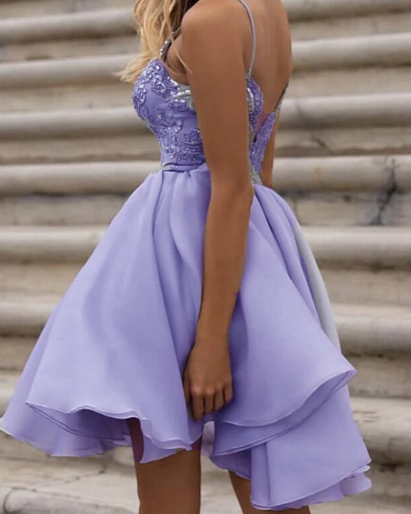 Cute Royal Blue Short Prom Dress,Organza Short Cocktail Party Gown ,Girls Short Homecoming Dress SP0622