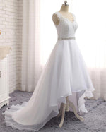 High Low Wedding Dresses Lace Beach Bridal Gown PL547