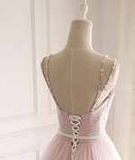 Pink /Ivory Lace Wedding Dress,Girls Sweet 16 Party Prom Gown Quinceanera Dress with Straps PD06238