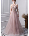 Amazing Beaded Halter Cold Off the Shoulder Pink Prom Dresses Gown Graduation Long Dress PL08085