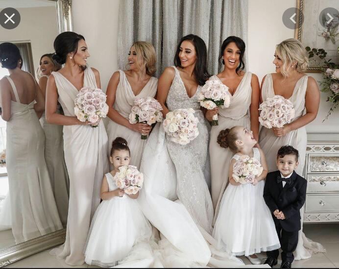 Navy Blue Chiffon Fitted Draped women Wedding Party Bridesmaid Dress PL0903