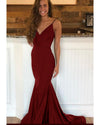 Dark Green Fitted Mermaid Prom Evening Dresses Long with Spaghetti Straps Vestido PL0919