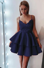 Gray Spaghetti Short Cocktail Party Dresses Semi Formal Girls   Junior homecoming Prom Short Dress