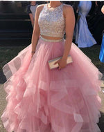 Crop Top Two Pieces Ball Gown Quinceanera  Sweet 16 Prom Dress for Girls Graduation PL0921