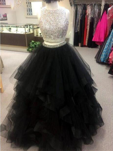 Crop Top Two Pieces Ball Gown Quinceanera  Sweet 16 Prom Dress for Girls Graduation PL0921