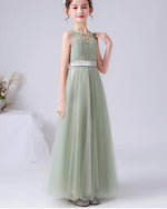 Lovely Dust Rose /Mint Junior Bridesmaid Dress Flower Girls Dress,Teen Birthday Party Gown PL9192