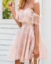 Fancy Pale Pink Off the Shoulder Short Prom Dress,Girls Short Junior Gradaution Homecoming Dresses SP10185