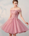 Charming Short Prom Dress Dusty Pink Junior Homecoming Party Dress Semi Formal Gown SP10172