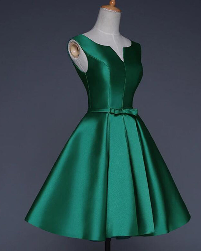 Lovely Scoop Neck Girsl Homecoming Dresses ,Green Short Prom Dress SP1017