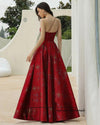 New Style Sexy One Shoulder New Year Christmas Red Evening Party Dress Floor Length Prom Gown PL01102