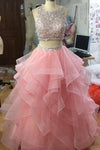 Crop Top Two Pieces Ball Gown Quinceanera  Sweet 16 Prom Dress for Girls Graduation PL0921