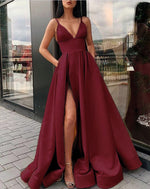 Elegant A Line Satin Pocket Lilac lavender Long Evening Party Gown Girls Sweet 16 Dresses PL101252