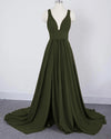 Summer V Neck Sexy Bridesmaid Dress Long  Maid of Honor Women Wedding Evening Gown LP889