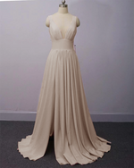 Summer V Neck Sexy Bridesmaid Dress Long  Maid of Honor Women Wedding Evening Gown LP889
