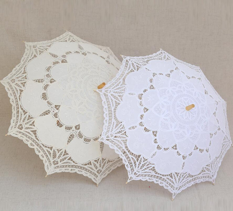 Lace Umbrella Accessories For Wedding Bridal Shower Umbrella for Bride/Bridesmaid